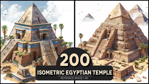 Isometric Egyptian Temple 4K Reference/Concept Images