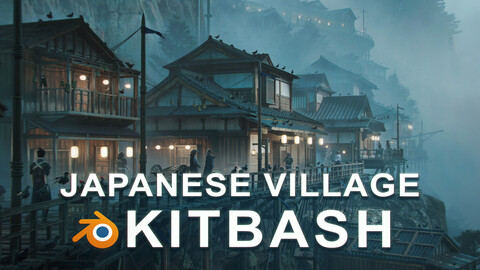 Japanese Village Kitbash