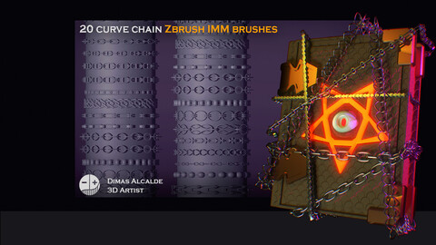 CHAINS 20 IMM Curve Pack ZBRUSH Brushes