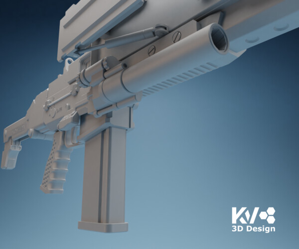 Artstation Kv Death Stranding Hg Custom Assault Rifle 3d Print Model Resources 5620