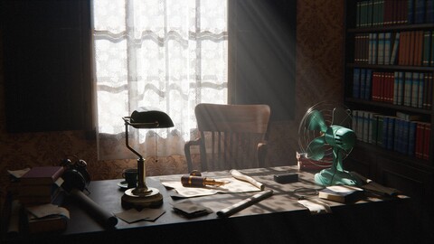 Old Office 3d Scene