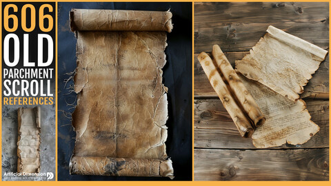 606 old Parchment Scroll