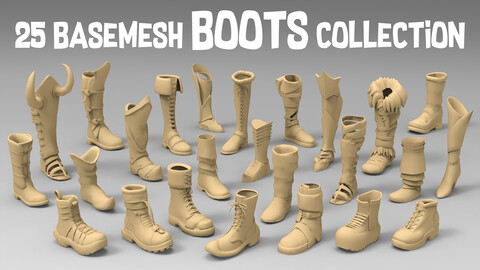 25 basemesh boots collection