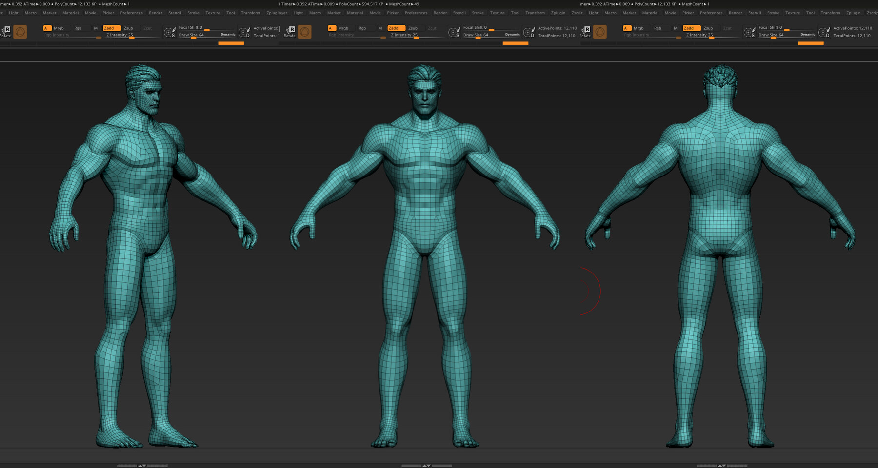 ArtStation - Stylized Hero BaseMesh Man Zbursh Highpoly Anatomy pack ...