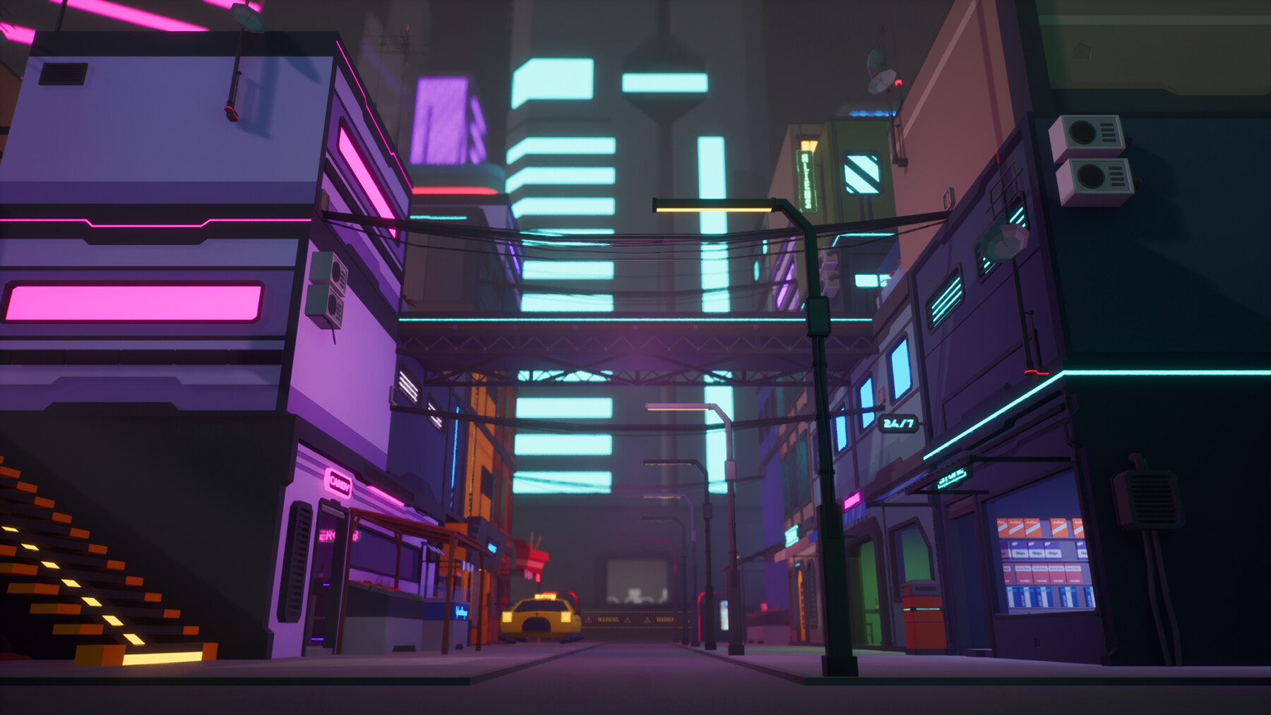 ArtStation - Low Poly Sci-Fi Cyberpunk City | Game Assets