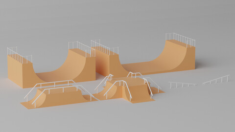 Cartoon Skate Park 3D model