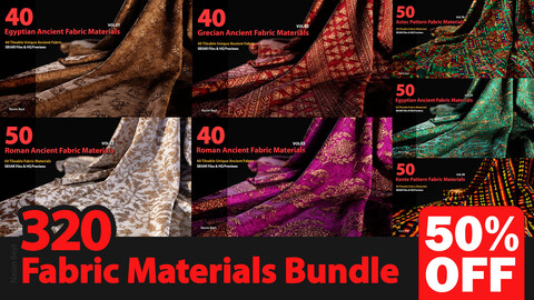 320 Fabric Materials Bundle