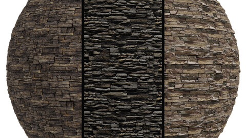 FB656 STACKED STONE2(Eldorado stone) covering | 3MAT | 4k | seamless | PBR