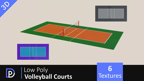 3D Volleyball Courts Pack