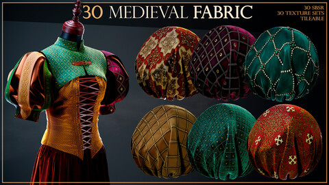 30 Medieval Fabric Materials (SBSR-Textures)