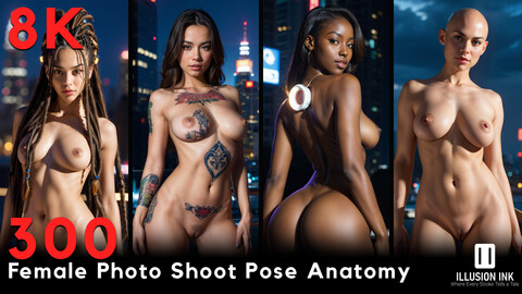 300 Female Photo Shoot Pose | 8K