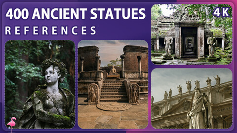 400 Ancient Statues Image Reference Pack – Vol 1