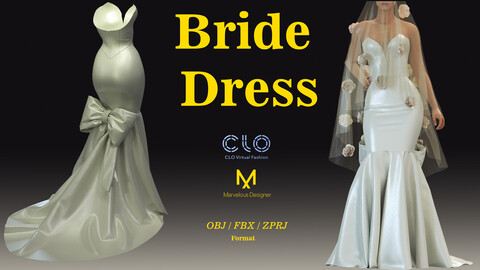 Bride Dress / ZPRJ/ OBJ/ FBX