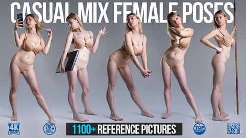 1100+ Casual Mix Female Poses +30% Off in the description