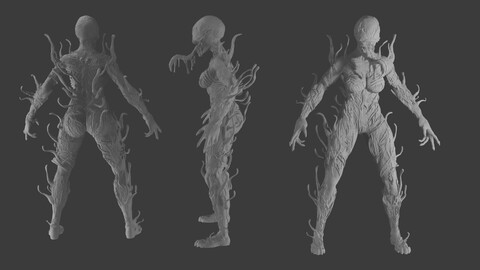 She-Venom - Symbiote Anti-Heroine STL  With 5 Models