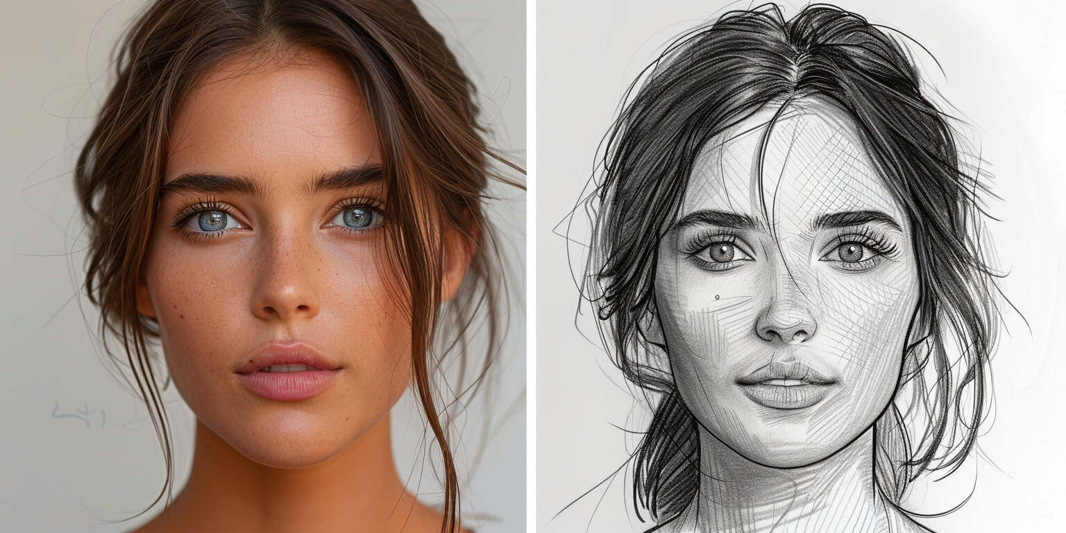 ArtStation - +400 Female Face Sketch Reference (4k) | Artworks