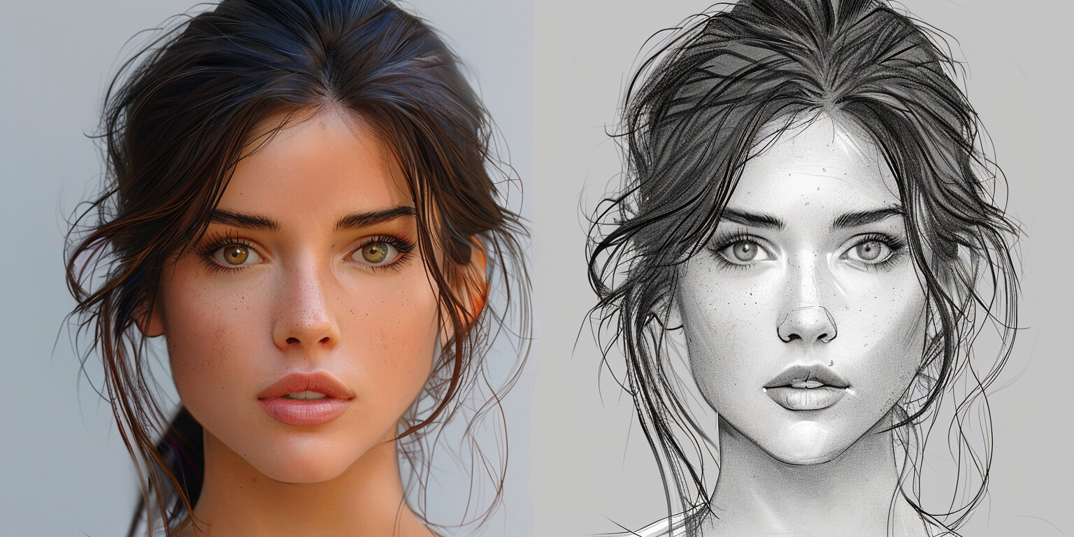 ArtStation - +400 Female Face Sketch Reference (4k) | Artworks