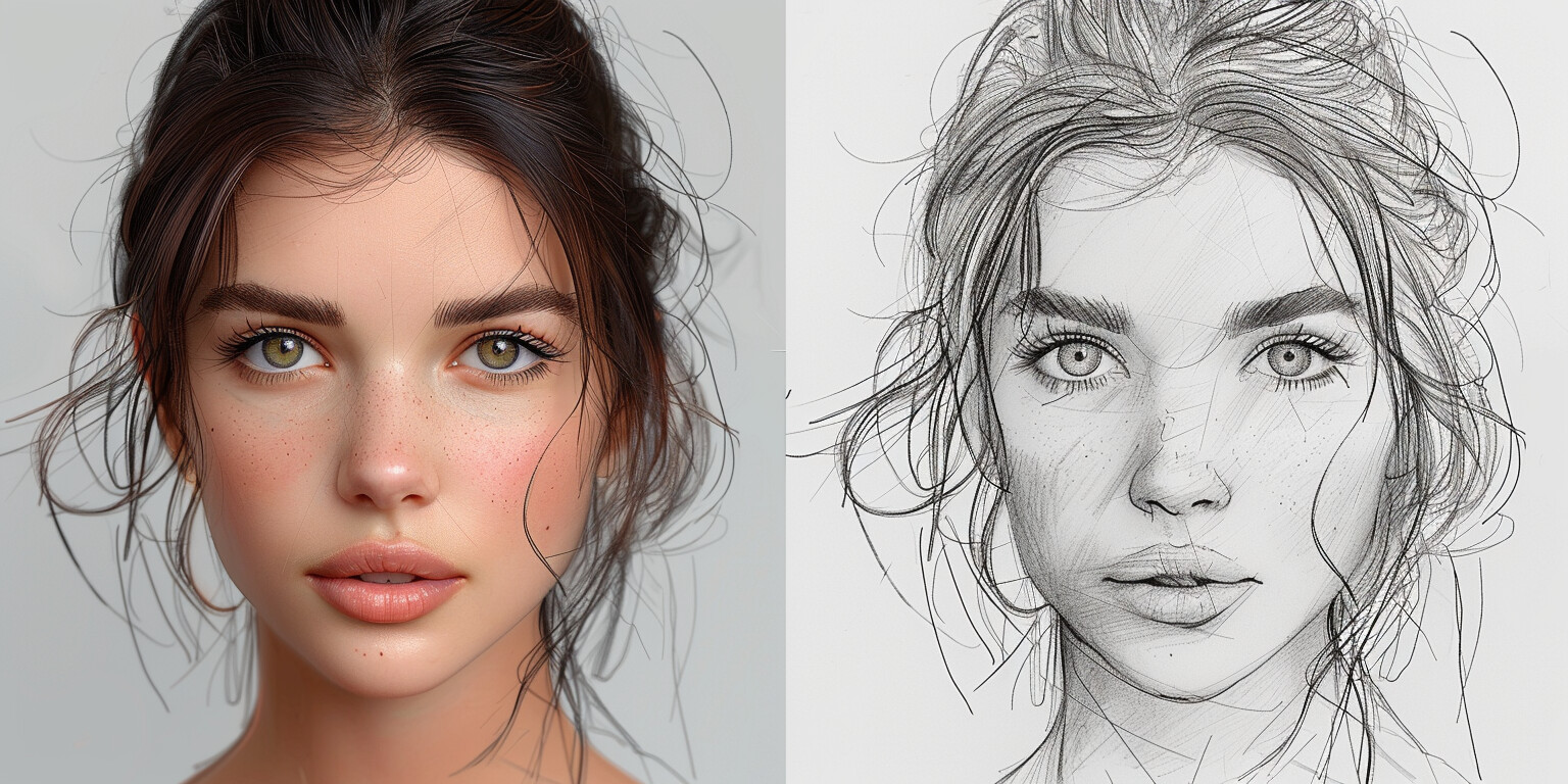 ArtStation - +400 Female Face Sketch Reference (4k) | Artworks