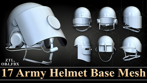 17 Army Helmet Base Mesh