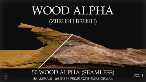 50 WOOD ALPHA (SEAMLESS) -VOL 1