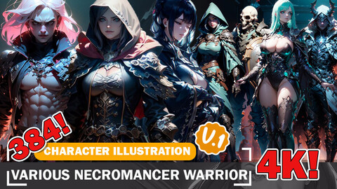 384 Diverse Necromancer Fantasy Character - Design Inspiration and Character References Art V1 4K