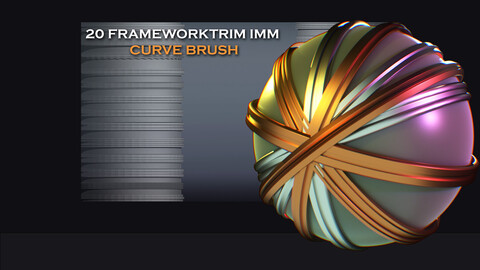 20 Framework Trim Zbrush IMM Brushes [New] (Blender)