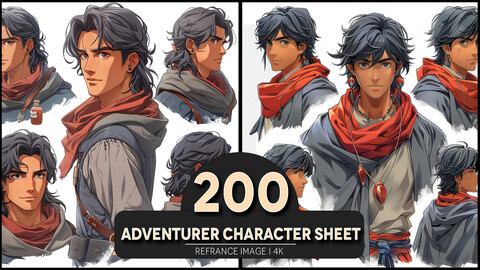 Adventurer Character Sheet 4K Reference/Concept Images