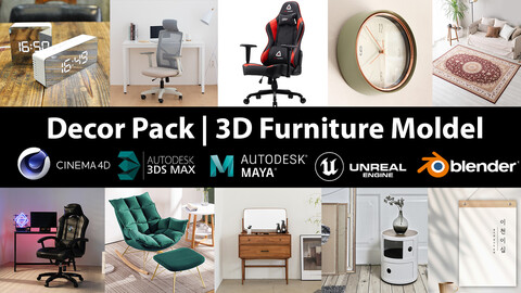 Decor Pack | 10 Models furniture vol 21