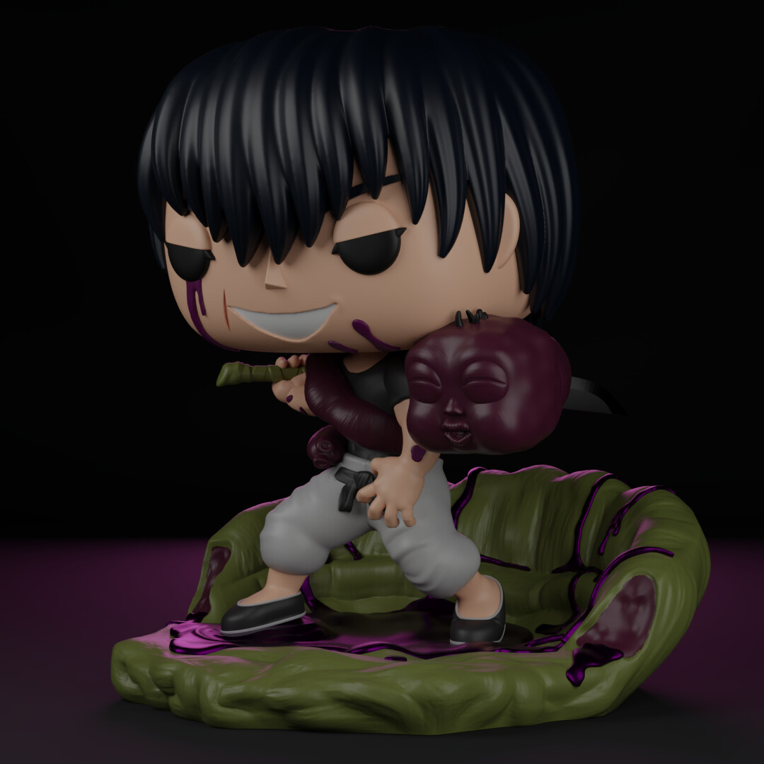 ArtStation - Jujutsu Kaisen Toji fushiguro funko POP fanart ~digital ...