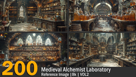 Medieval Alchemist Laboratory | Reference Images | 8K | VOL2