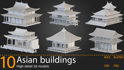 10-Asian buildings-Kitbash -vol.05