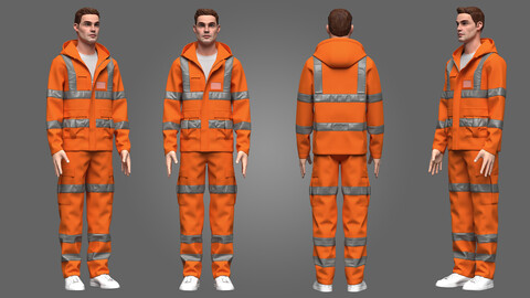 Safety Vest Outfit 3D Model