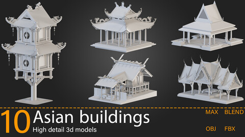 10-Asian buildings-Kitbash -vol.07