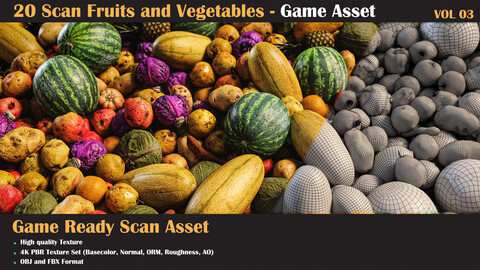 20 Fruit and Vegetation Scan Model VOL03