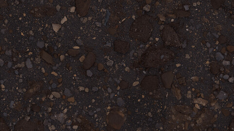 Rock Seamless Texture 2k (2048*2048) | EXR 5 | JPG 5 File Formats All Texture Apply After Object Look Like A 3D. (1K preview image)