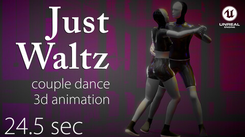 A&M: Just Waltz - couple dance animation (60bpm) + UE assets pack