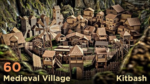 60 Medieval Village Kitbash Vol.2