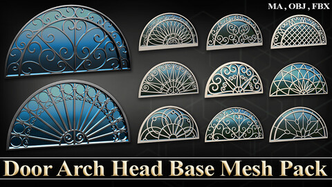 60 Door Arch Head Base Mesh Pack