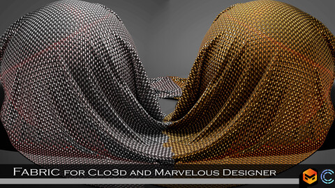 Luxurious Fabric with Metallic Plates for CLO3D and Marvelous Designer