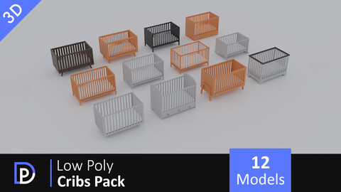 Low Poly Cribs Pack