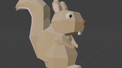 Low poly squirrel