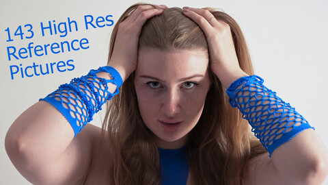 Reference Pack - PR0103 - Girl performs with a blue net outfit