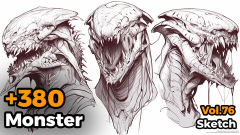 +380 Monster Sketch Reference(4k)