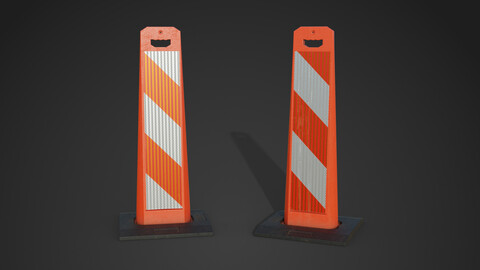 Traffic Vertical Panel PBR Game-Ready