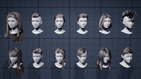 G2: Hair Card Collection 02 (Unity version)