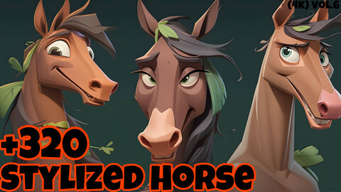 +320 Stylized Horse Concept (4k)