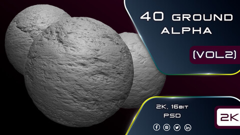 40 Ground Alphas (Seamless and Tileable - Vol 02)