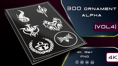 300 Ornaments Alpha Pack + 10 Gift Alpha (Vol4)