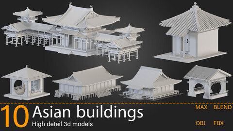 10-Asian buildings-Kitbash -vol.12