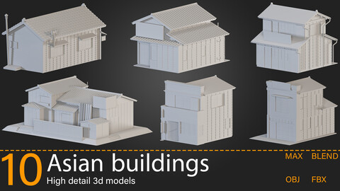 10-Asian buildings-Kitbash -vol.14